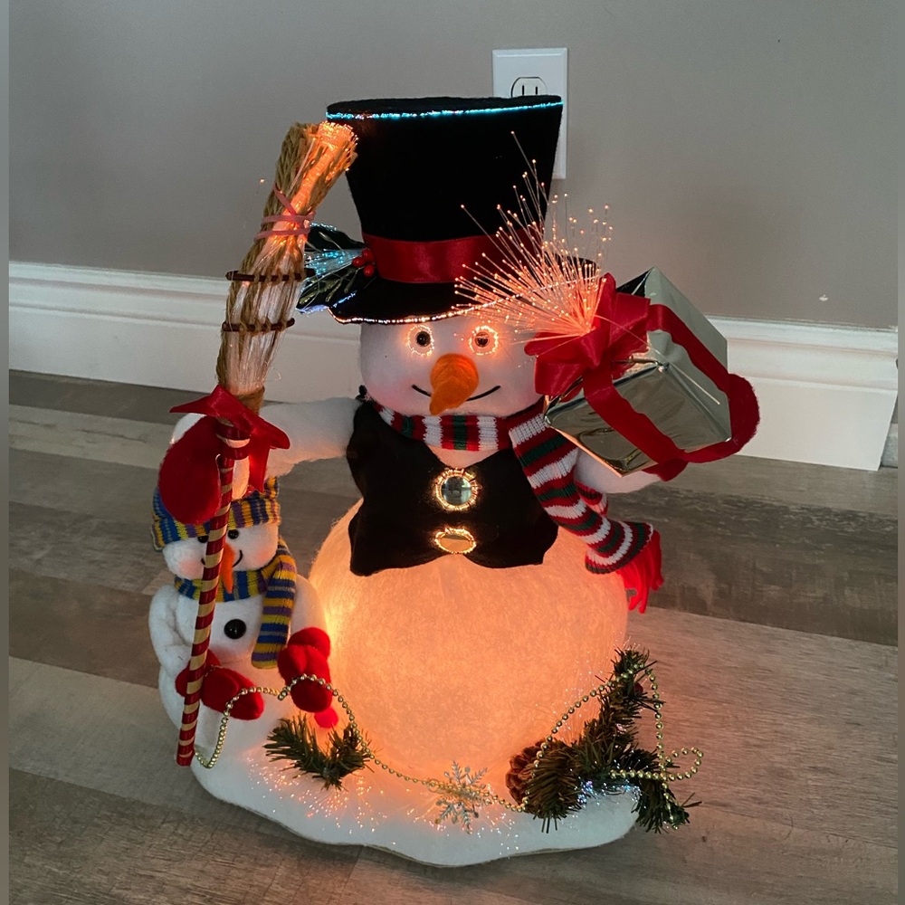 Vintage Fiberoptic Electric Snowmen